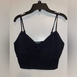 Wild Fable Medium Black Crop Top (with padding).Adjustable straps.